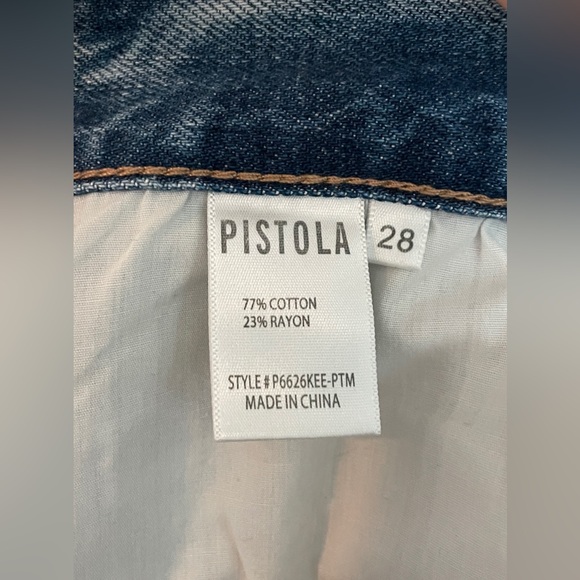 Pistola Light Blue Presley High Rise Relaxed Roller Jeans - Size 28 - Picture 6 of 10